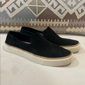 Suede TOMS slip-ons